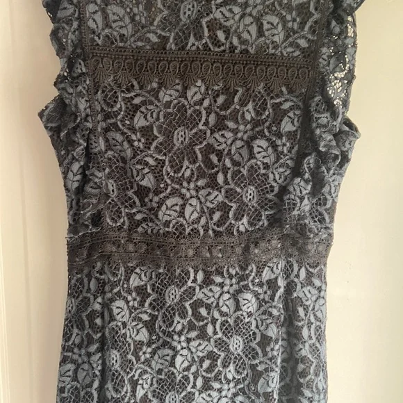 Zara blue and black lace dress Sz M - Picture 12 of 15